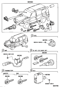 8970860321-Cylinder comp., key lock w/transponder transmitter