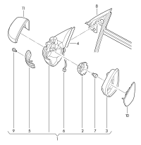 5C5857507C-Switch assy-outside mirror shld