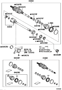 434100E250-SHAFT ASSY, FR