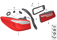 63217376463-REAR LEFT LAMP ON THE WING
