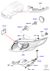 LR039591-Head lamp assy