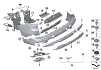 51128498991-Finisher of the rear bumper lower