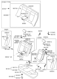 899000R350CHE-ARMREST ASSY-RR SEAT BACK