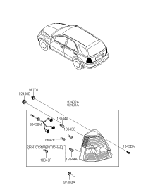 924013E510-LAMP COMBI REAR LH