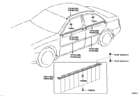 7555533010-MOLDING ASSY ROOFRH