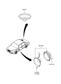 963302D001-SPEAKER & PROTECTOR ASSY-FRT D