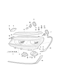 56D941753B-Halogen double head lamp, for gas discharge bulb (for traffic only) LED daytime running lamp none