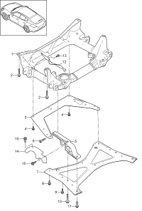97034110130-Sub frame front axle deprecated parts