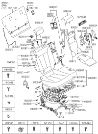 893812B000J4-LEVER-2ND SEAT BACK RECL