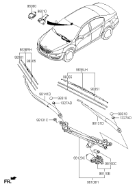 981103R000-MOTOR & CRANK ARM ASSY-W/WIPER