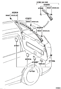 6258128061A0-GARNISH, REAR WINDOW SIDE, RH