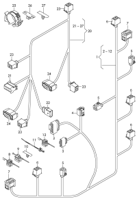 4H0971095AS-Harness, bumper