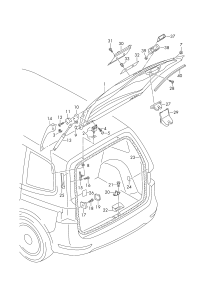7N0827025H-Cover, rr. hatch