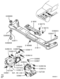 MD367197-BRACKET-ENGINE SUPPORT LH