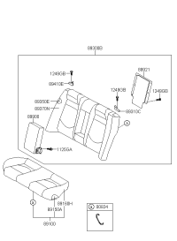 891001X050AJN-CUSHION ASSY-RR SEAT
