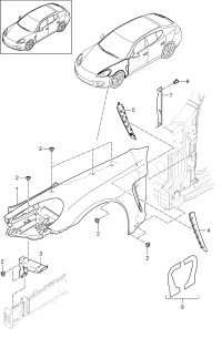 97050303103GRV-FENDER PANEL RIGHT/718 BOXTER