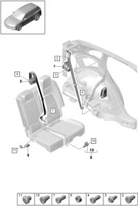 9Y0857754-S/belt lock assy