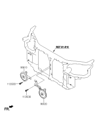 966100Q100-Horn, low pitched