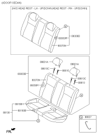 89700F9010WAU-HEADREST ASSY-REAR SEAT