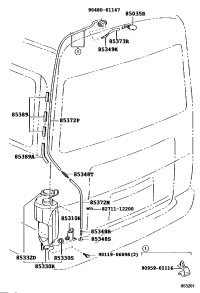 8539136020-NOZZLE SUB-ASSY, REAR WASHER