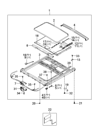 816001F021LX-PANORAMA ROOF ASSY