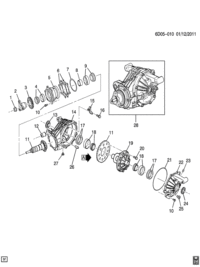 19178962-Case sub-assy, differential drive pinion bearing (incl. 4,5, 8,9)
