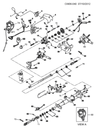 93732693-Lid, steering column, upper
