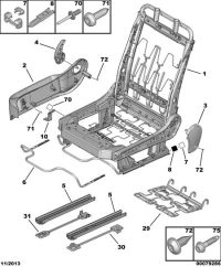 8897NW-Cover, seat cushion trim
