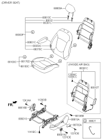 883100U020-FRAME ASSY-FR SEAT BACK DRIVER