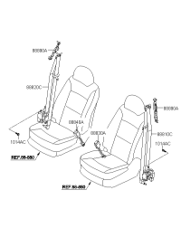 888102P000VA-SEAT BELT ASSY-FRONT,LH