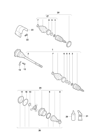 6QD407271G-Swing shaft with cv joint