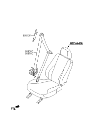 8881003000WK-SEAT BELT ASSY-FRONT,LH
