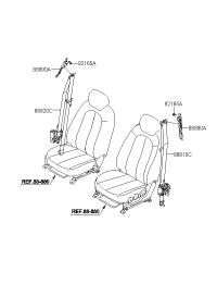 888201Z0004W-S/BELT ASSY-FR RH