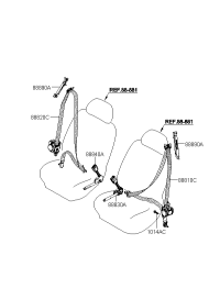888300R100HZ-BUCKLE ASSY-FR S/BELT,LH