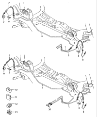 L2K0611763D-Tube, from brake hose to caliper case