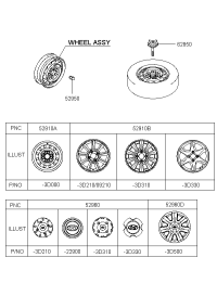 529103D000-WHEEL ASSY-STEEL