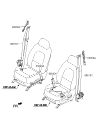 888803J600OR-S/BELT ASSY-FR RH