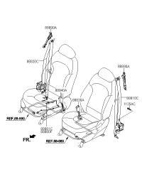 888402Z0009P-BUCKLE ASSY-FRONT SEAT BELT,RH