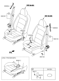 88810B5000ED-SEAT BELT ASSY-FRONT,LH
