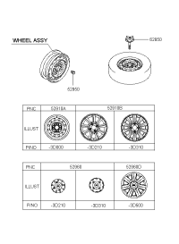 529103D210-WHEEL ASSY-ALUMINIUM
