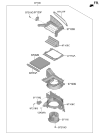 97205L4010-HEATER & EVAPORATOR ASSY