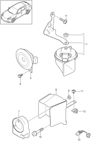 97063502700-Horn assy-bracket