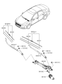 98110C3000-MOTOR ASY-WINDSHIEL*