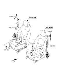 88830C9000TRY-BUCKLE ASSY-FR S/BELT,LH