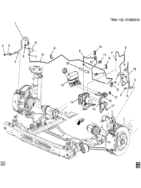 15115040-Hose, fr brake (incl 2-4,6) (AC-DELCO #176-1645)