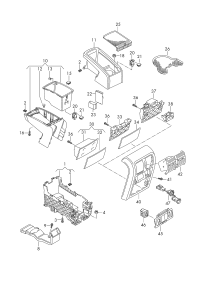 3C08633154A1-Bracket & glove box-brown