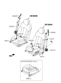 88841B1000RRY-Seat belt pretensioner, rh