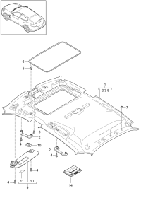 5M0867525-Stiffener, roof frame wiring board deprecated parts