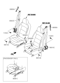 88810B3010TX-SEAT BELT ASSY-FRONT,LH