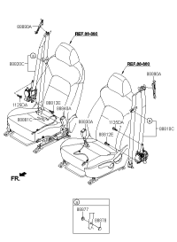 88810D100087-SEAT BELT ASSY-FRONT,LH